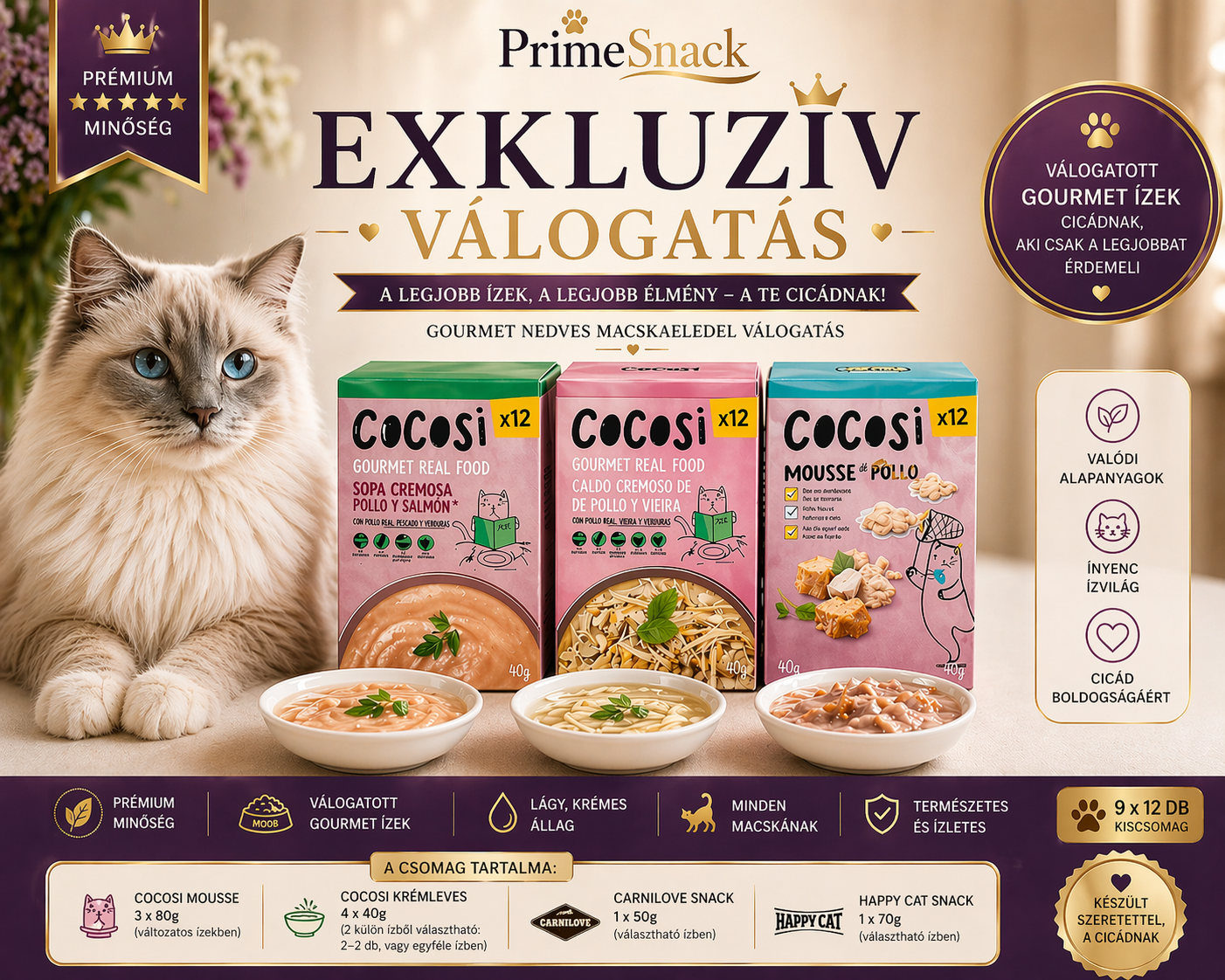SnackPrime Exkluzív Cicás Válogatás
