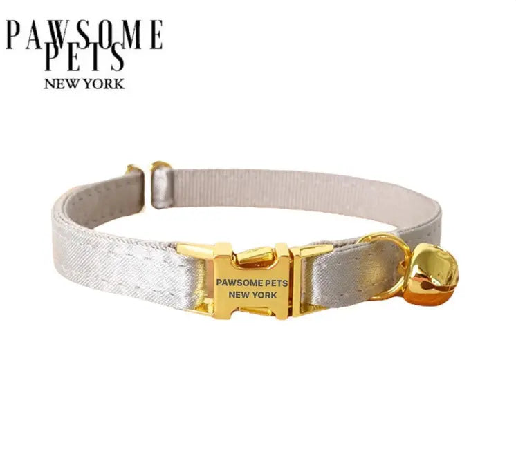 Small Size Dog & Cat Collar- Silver