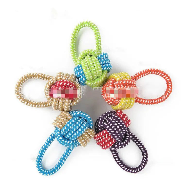 Handcrafted Cotton Rope Dog Leash Toys